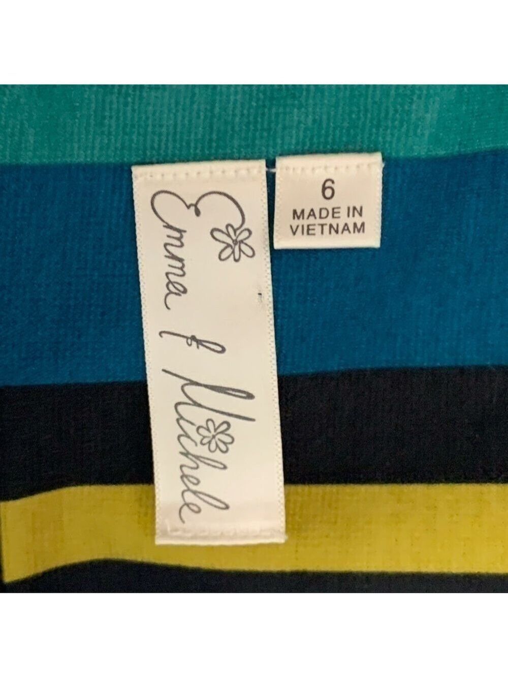 NWOT-EMMA & Michele Striped CapSleeve Belted Dress - Picture 13 of 16